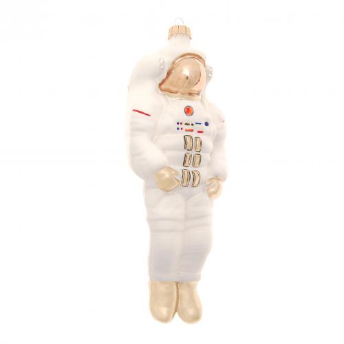 Glasornament Astronaut Gold/Wei, 19cm